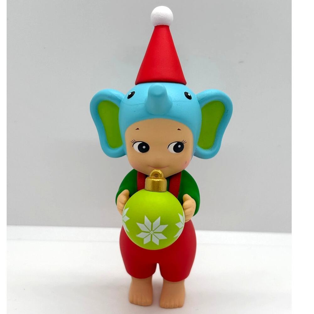 Authentic Sonny Angel Elephant Mini Figure, Santa's Little Helper Series - NEW